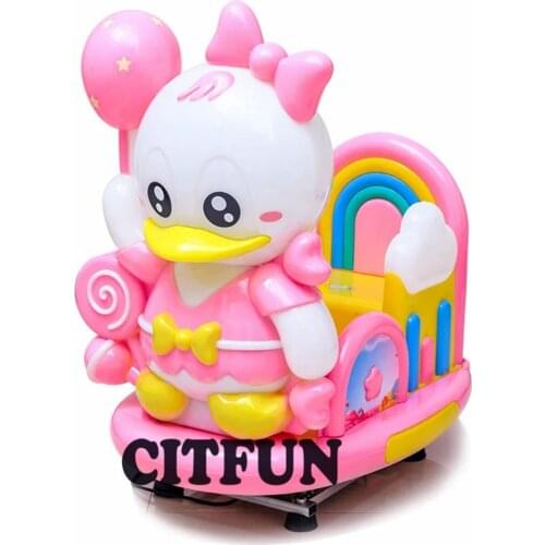 Factory price pink duck kids attractive coin operated Kiddie Rides amusement park KR022C