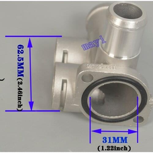 037 121 133B Aluminium Alloy Cooling Coolant Hose Pipe Connector For VW Passat / Golf / Sharan / Polo 037121133