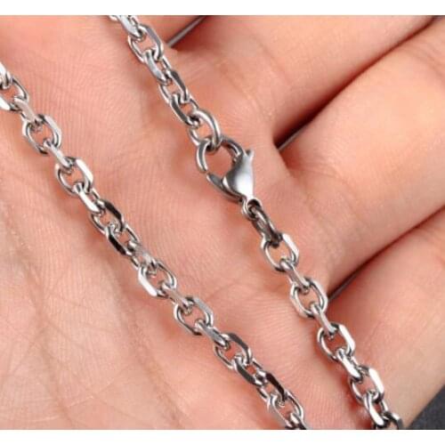 10pcs lot of in bulk Stainless Steel Cross Link-Chain Fashion Necklace Fit pendant 3.5mm 18-32