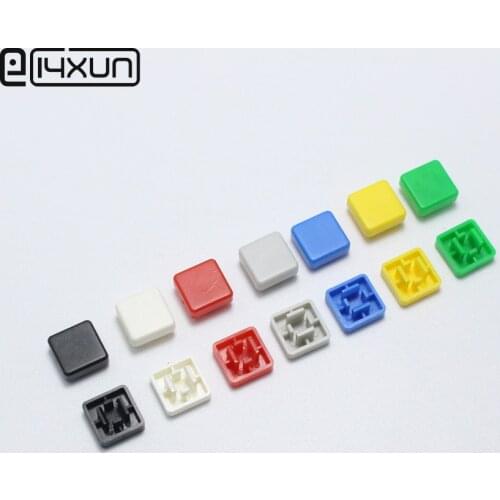 1000pcs A14 Tactile Push Button Switch Cap for 12*12*7.3mm Micro tact Switchs red black blue green yellow white grey
