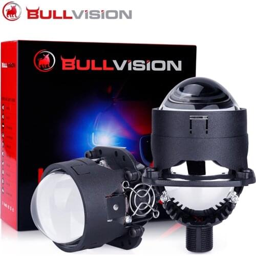 2Pcs 2.5 Inch BI LED Projector Lens headlights H4 H7 9005 9006 LED Bulb Lens 90W 6500K 25000LM HID Auto Car Light Accessories KQ