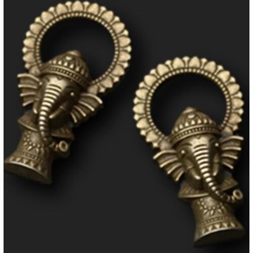 4pcs Antique Bronze Color 3D elephant god *Ganesha* Glamour Alloy Pendants For Necklace Bracelet DIY Jewelry Charm Handmade