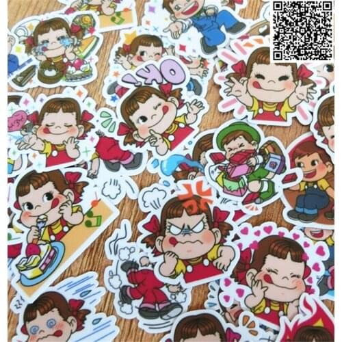 40 pcs Naughty little girl stickers for Home decor on phone book macbook laptop sticker decal fridge skateboard doodle toy