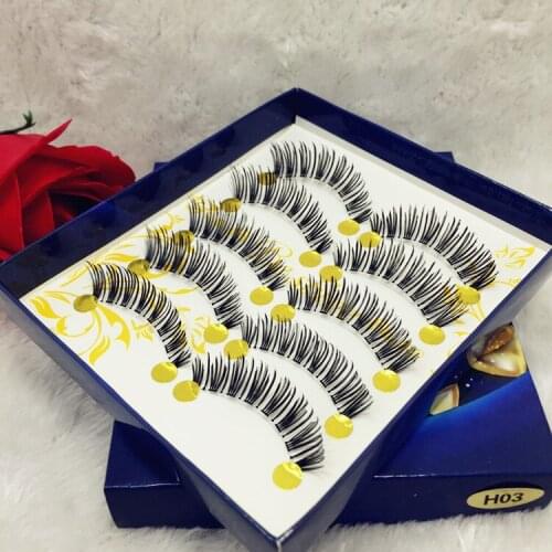 5 Pairs Hand Made Full Strip Lashes False Eyelashes Fake Eye Lashes Natural Long Makeup Women Freeshipping