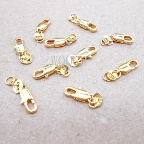 50PCS/Lot 18K Gold Jewelry DIY Making Necklace Bracelet Lobster Clasp Lettering Tag Jewelry Accessories