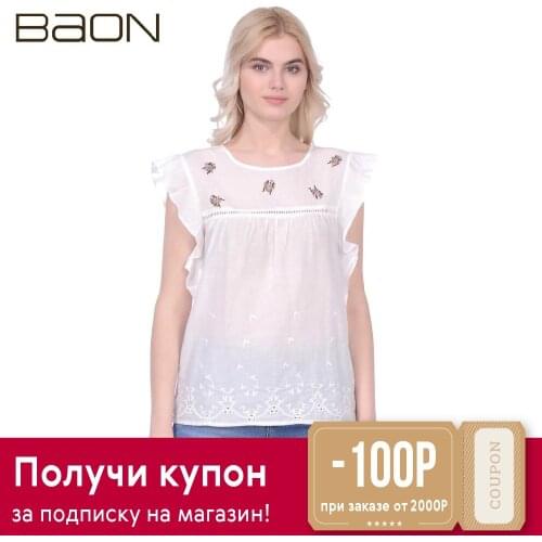 Блузки с вышивкой BAON China At AliExpress
