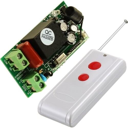 220V 1CH 10A RF Remote Control Power Switch Wireless Light Lamp LED Receiver Transmitter 1000M Long Distance