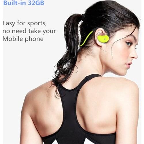 AX-963A Sweatproof 32GB Bluetooth Earphone MP3 Music Player Wireless Sport Earbuds Headset with Mic Handsfree for Mobile Phones