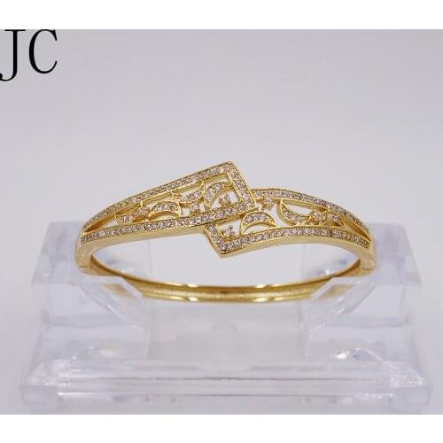 Bracelet & bangles for women gold color Cubic zirconia Simple Bangle New design fashion Jewelry Free shipment