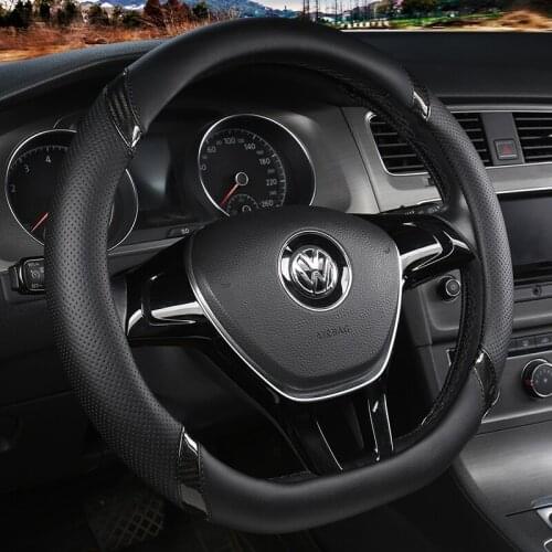 D Shape Car Steering Wheel Cover PU Leather For Nissan Qashqai J11 Nissan X-trail T32 Golf 7 Tiguan 2019 2020 Kia Optima K5 2021