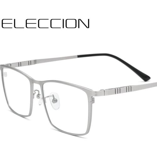 ELECCION High Quality Pure Titanium Optical Eye Glasses Frames for Men Myopia Optics Prescription Eyeglasses Frame Men Eyewear