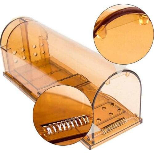 Reusable Rat Trap Mouse Nontoxic Rat Trap Cage Humane Mice Catching Live Control Waterproof Hamster Plastic G8V4