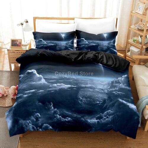 Scenery Planet Bedding Set Modern 3d Duvet Cover Set Comforter Bed Linen Twin Queen King Single Size Fashion Luxury Universe