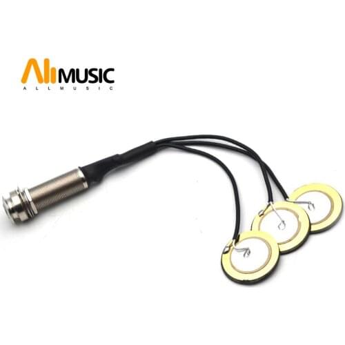 10pcs Piezo Contact Microphone 3 Transducer Pickups with end pin jack for Kalimba-MUSIC