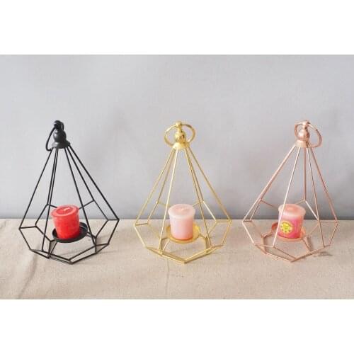 Geometry Metal Framed Candle Tealight Holder Event Party Wedding Hanging Decor