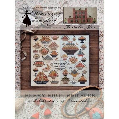 Popular Embroidery Berry Bowl Sampler Cross-Stitch Patterns with 14CT Aida Counted Canvas & Free Shipping for Customized Gifts