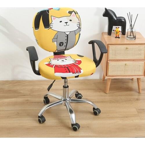 Office Removable Chair Cover Seat Covers for Computer Chairs Simple Style Universal Size Big Elastic Swivel Chair Covers