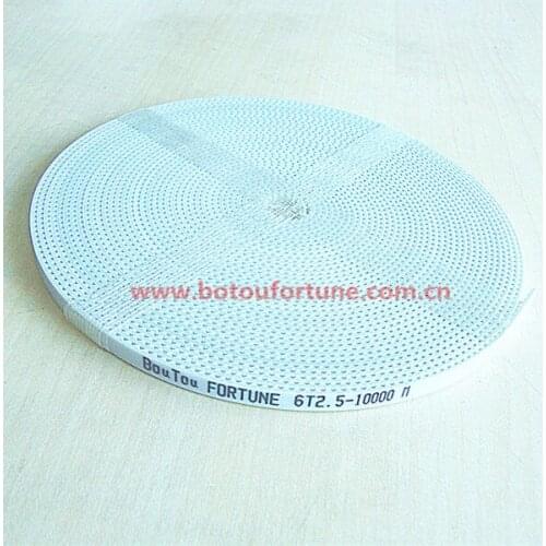 T2.5 belt polyurethane belt steel belt pulley timing belt with 6mm width 100m length for cnc 3d printer