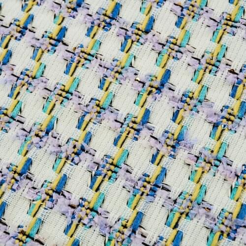 Purple Plover Case Butterfly Yarn Blended Tweed Fabric For Coat Telas Por Metro Tissus Au MÈTre Ткань Для Шитья Sewing Tecido