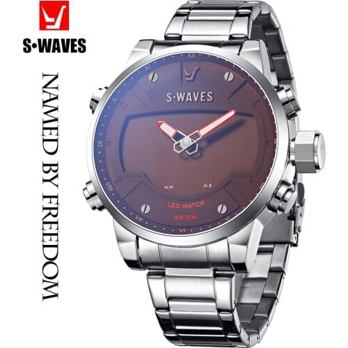 Military Watch Men Quartz Multi Function Clock Montre Homme 2019 Double Time Stainless Steel Waterproof Watches for Men SWAVES