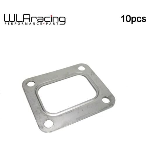 WLR - 10pcs(lot) T04E T66 T70 GT35 GT40 T4 Turbo Turbine Inlet Gasket T4 Flange Gasket 4 Bolt 304 Stainless Steel WLR4807