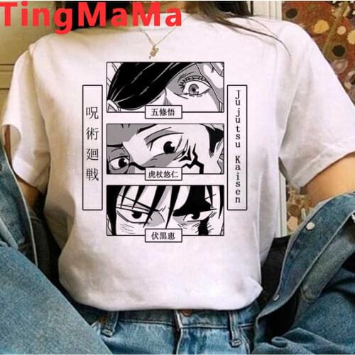 Jujutsu Kaisen Gojo Satoru Yuji Itadori tshirt male white t shirt vintage graphic tees kawaii t-shirt harajuku aesthetic