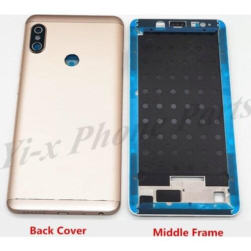 Back Battery Cover Door Housing Middle Faceplate Frame Replacement Parts for Xiaomi Redmi Note 5