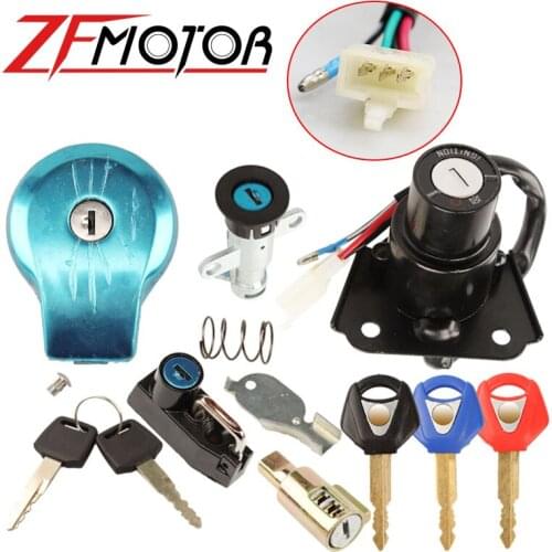 Ignition start Switch lock set Fuel tank cover helmet seat add keys For Yamaha XV250 XV400 XV125 Virago XV 535 250