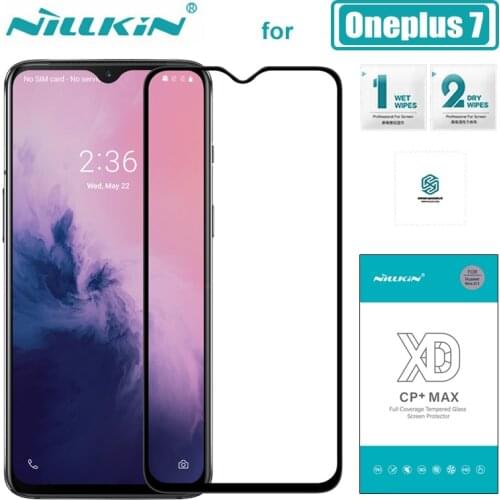 Oneplus 7 Glass Nillkin XD CP+ Max Full Cover 3D One Plus 7 Tempered Glass Screen Protector for Oneplus 7 Nilkin HD Glass Film