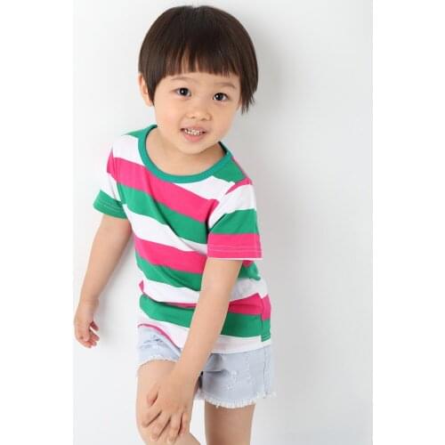 2-8Y baby boy girl striped t shirts cotton tops summer 2020 kids tshirt short sleeve t-shirt boys girls t shirt children clothes
