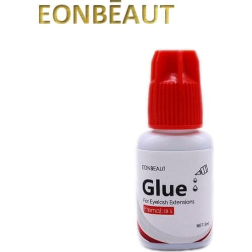 1 Bottle EONBEAUT New Label Eyelash Extension Glue Eternal Type Fast Drying Glue Red Cap Black Retention Long Last Makeup Tools