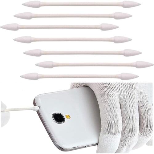 25pcs Cleaning Swab Tool Cotton Disposable Stick Pointed Cleaning Swab for Cell Phone Earphone Computer Camera Lens Dust Free