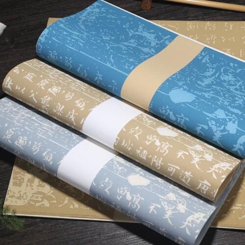 34cm*138cm 10 Sheets Chinese Calligraphy Paper Papel Arroz Half-Ripe Xuan Paper Batik Rice Paper Painting Stamping Rijstpapier