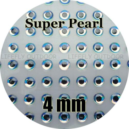 4mm 3D Super Pearl / Wholesale 400 Soft Molded 3D Holographic Fish Eyes, Oval Pupil, Fly Tying, Jig, Lure Making