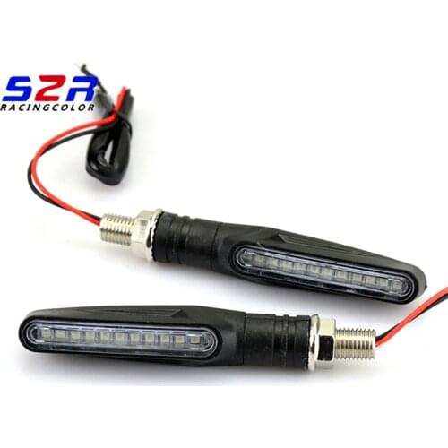 4 pcs Motorcycle Turn Signal Light Flexible 12 LED Turn Signals Indicators Universal Blinkers Flashers for Honda GROM MSX125