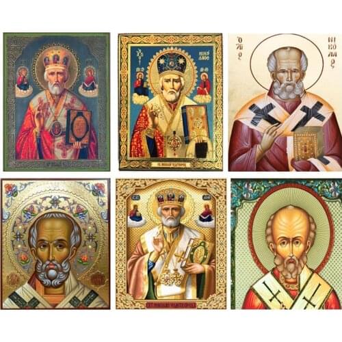 5D men mosaic Diamond Painting Mosaic IconsSt. Nicholas Of Myra Square Diy Diamond Embroidery Pattern Orthodox ReligionZP-331