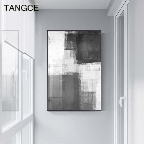 Abstract White Grey Wall Poster Industrial Style Canvas Art Painting Nordic Minimalism Decoration Pictures Print for Living Room