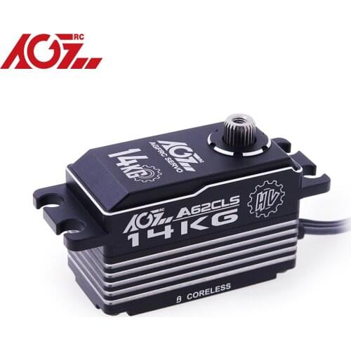 AGFRC A62CLS Aluminum Case 14KG 0.074Sec 7.4V Programmable High Speed Low Profile Steering RC Servo for 1/10 RC Racing Car Boat