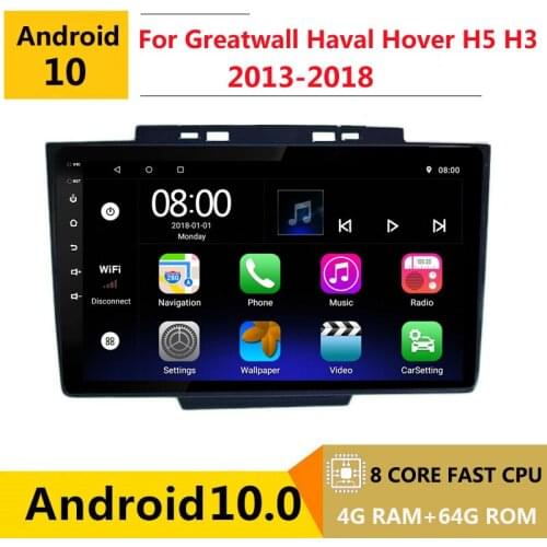 2 din 8 core android 10 car radio auto stereo for Greatwall Haval Hover H5 H3 2013 14- 2018 navigation GPS DVD Multimedia Player