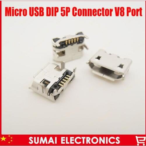 Big Horn Micro 5P USB Jack V8 port charging port For ZTE HTC HUAWEI C8500 small chili Q1 etc
