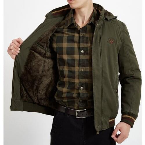 Brand Winter Parkas Jacket Men Thick Warm Fleece Parkas Men Military Jackets Wool Liner Hooded Collar Coat Male Big Size M-8XL