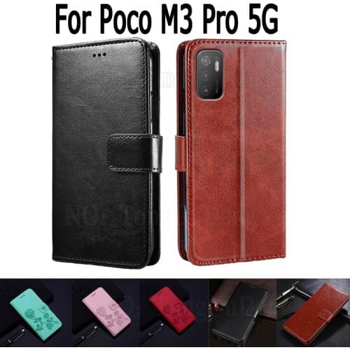 Case For Poco M3 Pro 5G Cover Etui Flip Wallet Stand Leather Book Funda On Xiaomi Poco M3 Pro Case Magnetic Card Phone Shell Bag