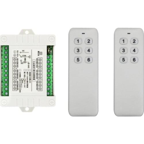 DC 12V 24V 6 CH Channels 6CH RF Wireless Remote Control Switch System,315/433 MHz Transmitter and Receiver/Garage Doors/ lamp