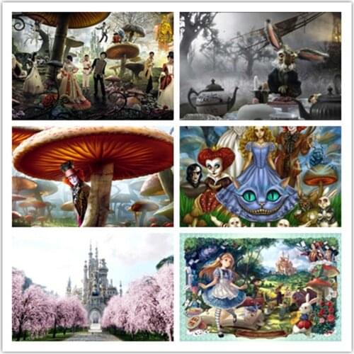 Disney Cartoon Anime Alice In Wonderland Diamond Painting Cross Stitch Embroidery Rhinestone Mosaic Artist Home Decoration