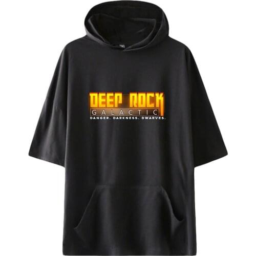 Deep Rock Galactic Game Fashion Hooded T shirts Unisex Summer Short Sleeve T-shirts Hot Sale Casual Streetwear Clothes