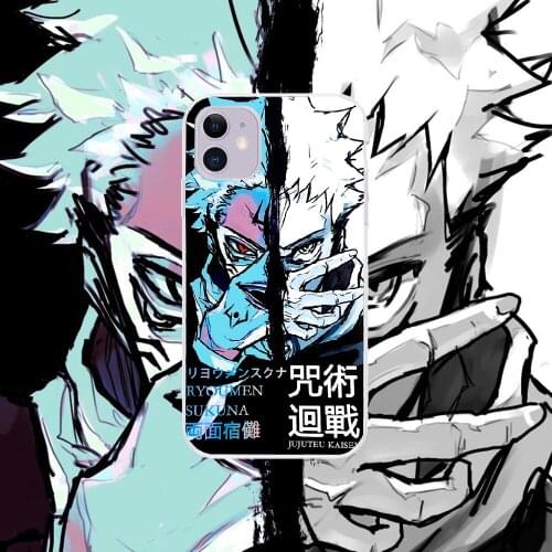 Jujutsu Kaisen Itadori Yuji Ryomen Sukuna Phone Case For Xiaomi Redmi Note 7 7A 8 8T 9 9A 9S 10 K30 Pro Ultra transparent art