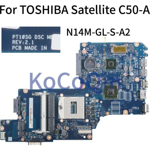 KoCoQin Laptop motherboard For TOSHIBA Satellite C50 C50-AC10B1 C50-A HM86 GT710M Mainboard H000063000 PT10SG SR17E N14M-GL-S-A2