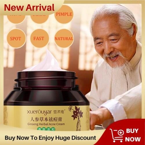 Ginseng Acne Treatment Cream Anti Acne Pimples Spot Removal CreamBlackhead Scar Remove Cream Natural Herbal Whitening Skin Care
