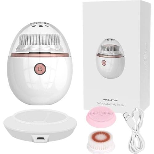 Mini Electric Waterproof Sound Wave Vibration Cleaning Instrument Brush