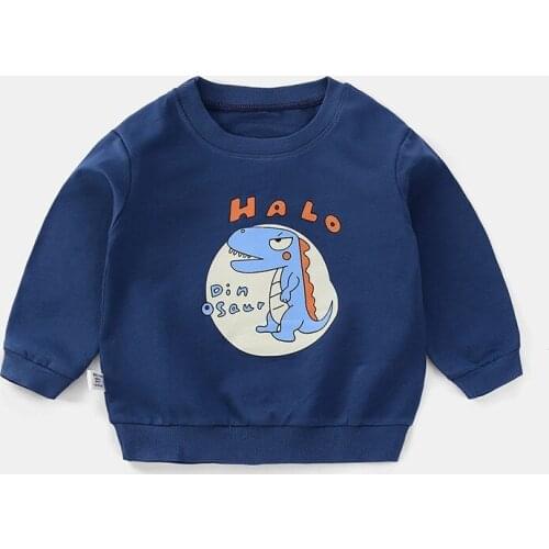 1 3 5 Years Children Clothes Kids Hoodie Round Collar Long Sleeve T-shirt Boys And Girls Autumn Loose Sports Tops